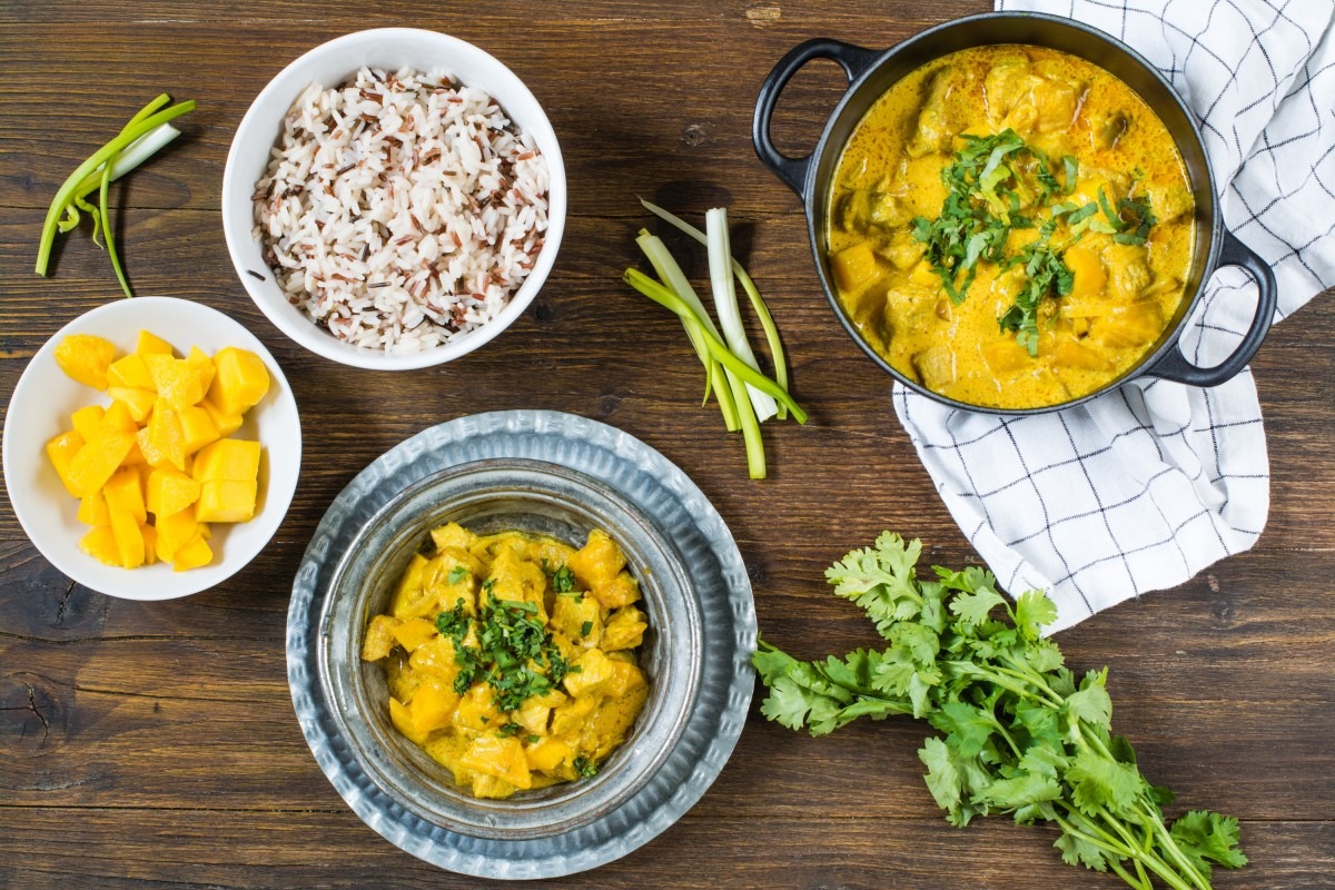 Recetas Con Mango y curry