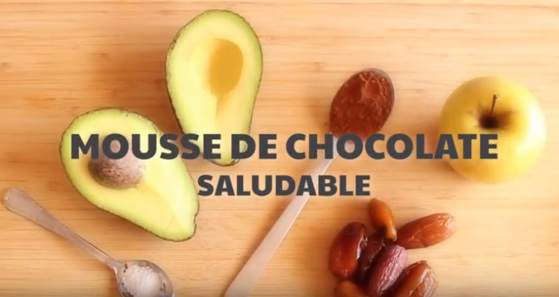 mousse chocolate con aguacate